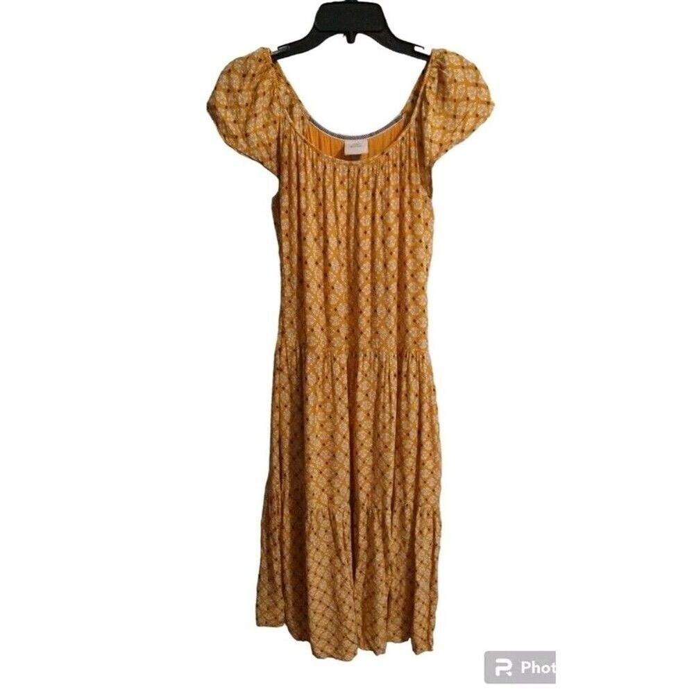 Knox Rose maxi dress Xs Mustard boho cottage core Feminine